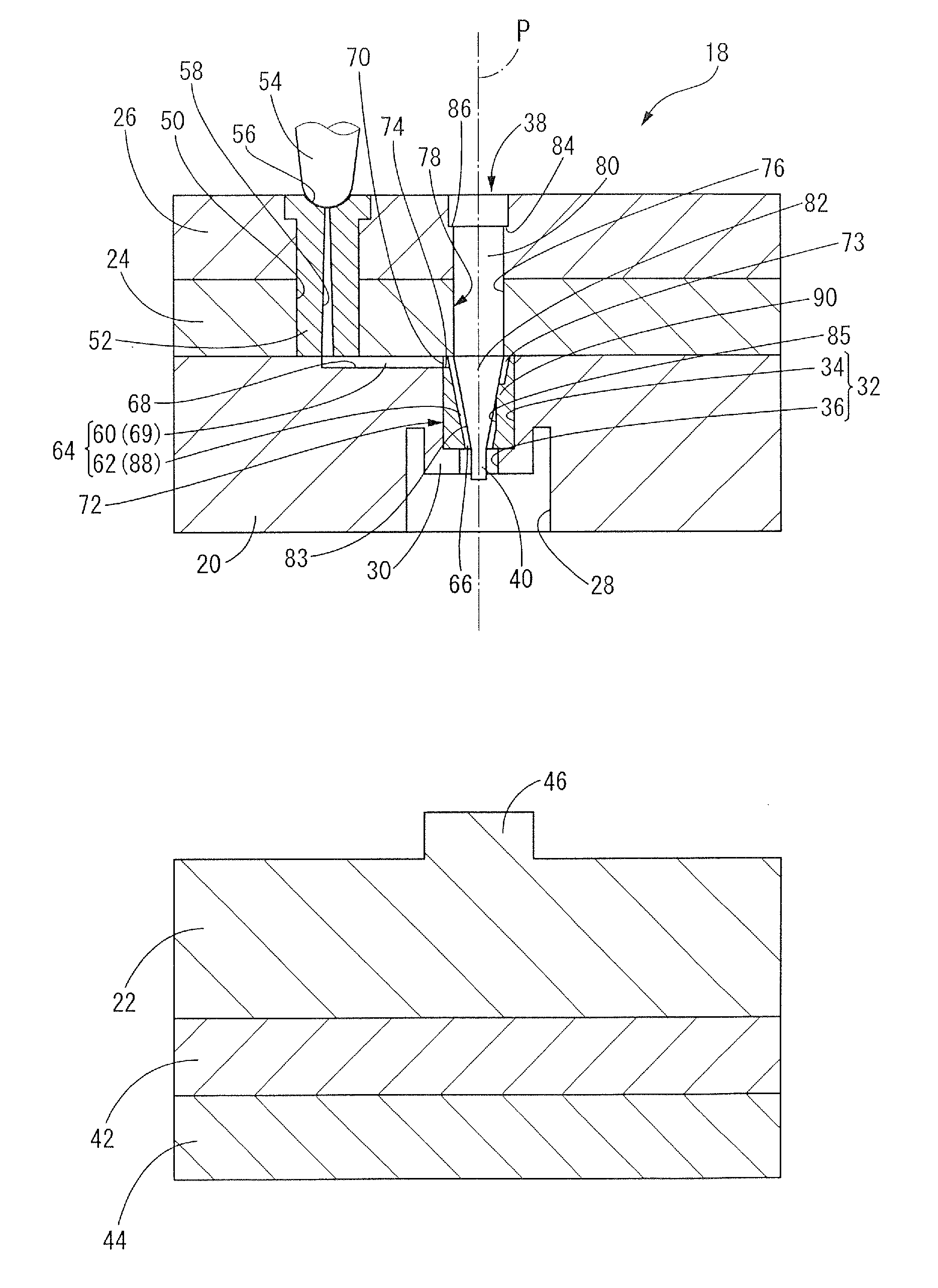 Injection mold and method of producing molded resin article