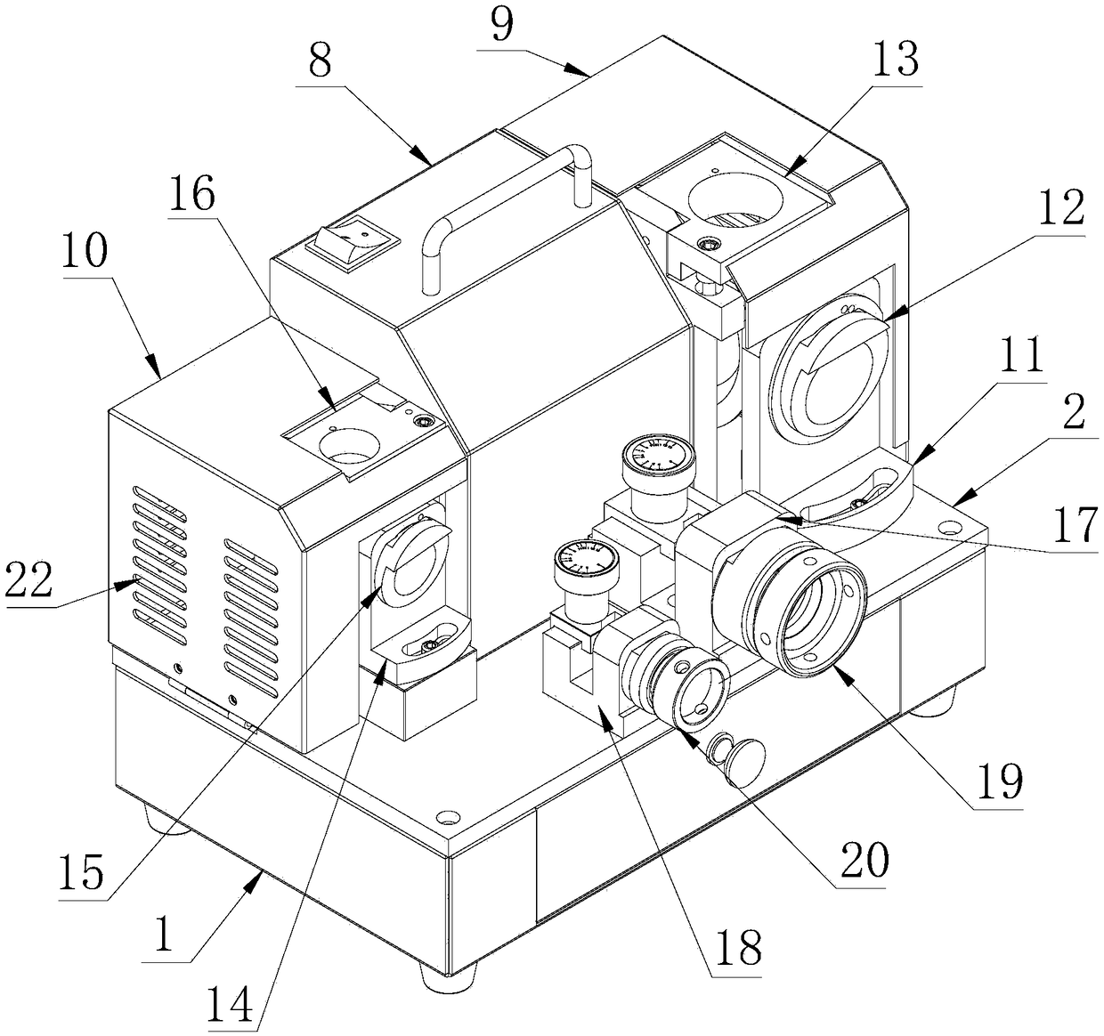 Portable drill bit grinding machine