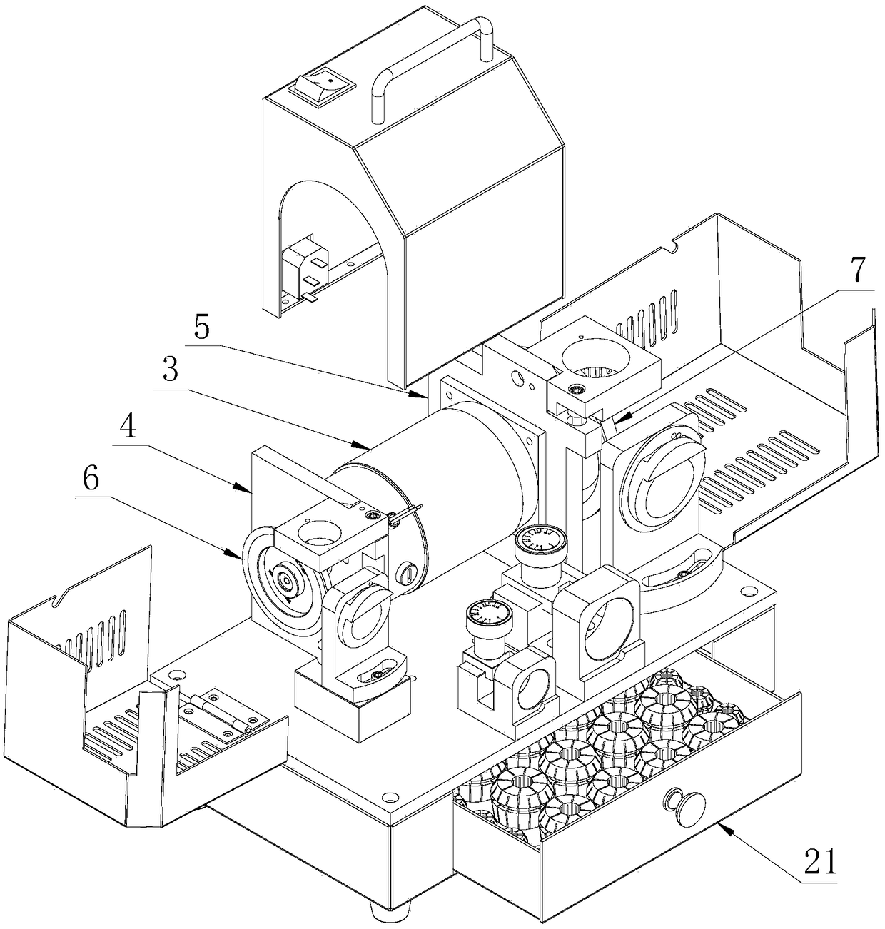 Portable drill bit grinding machine