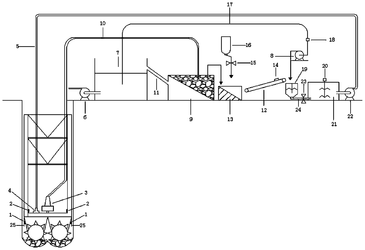 Wheel-sticking prevention mortar injecting system and method