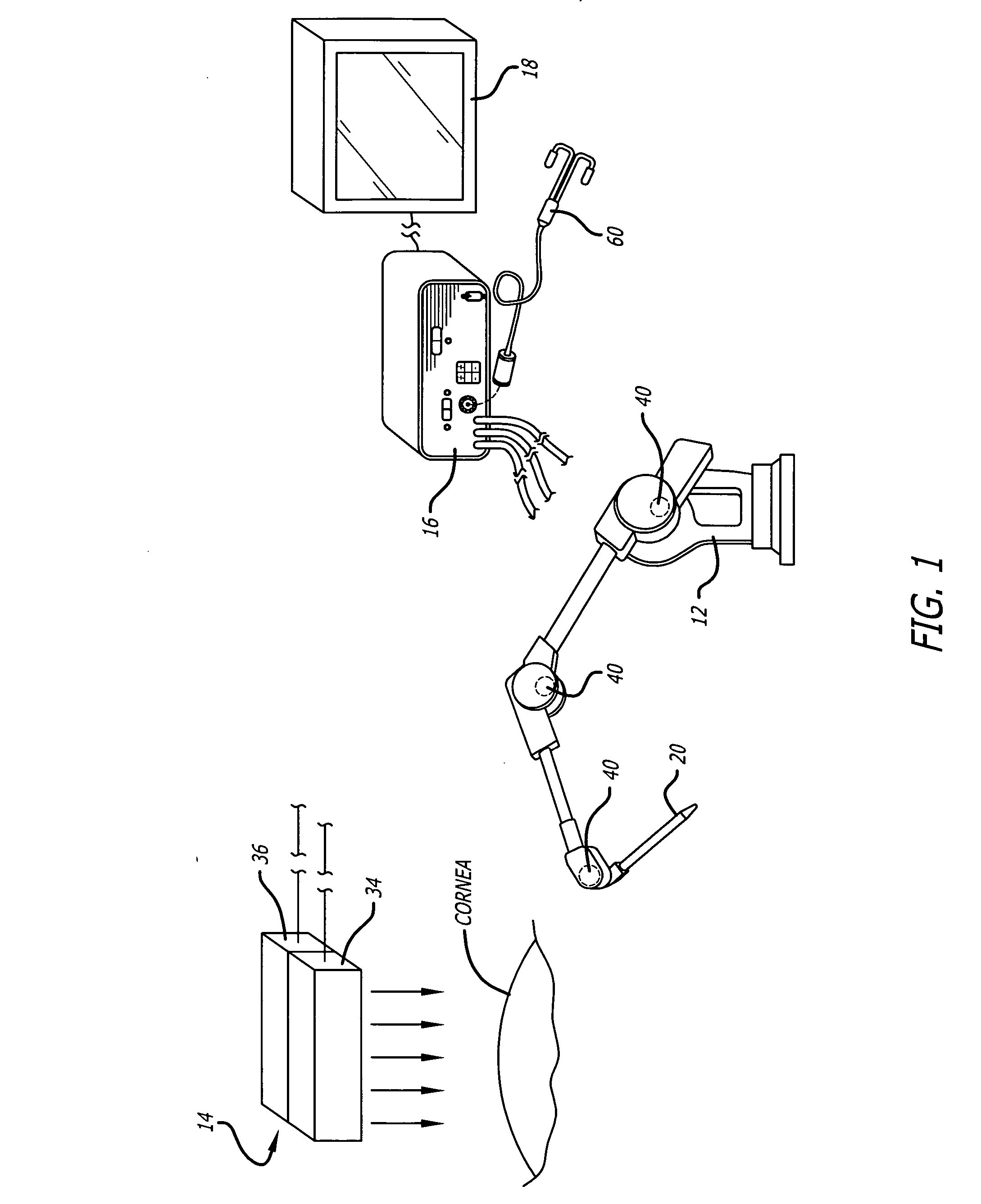 Method and apparatus to align a probe with a cornea