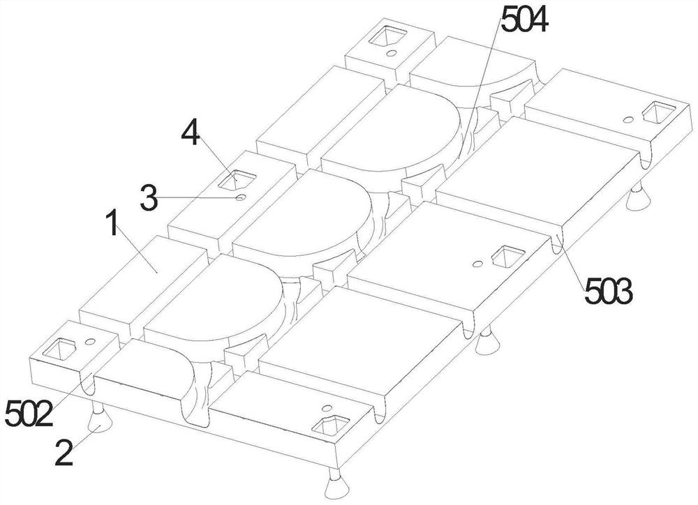 An assembled overhead leveling floor heating module and its production method and installation method