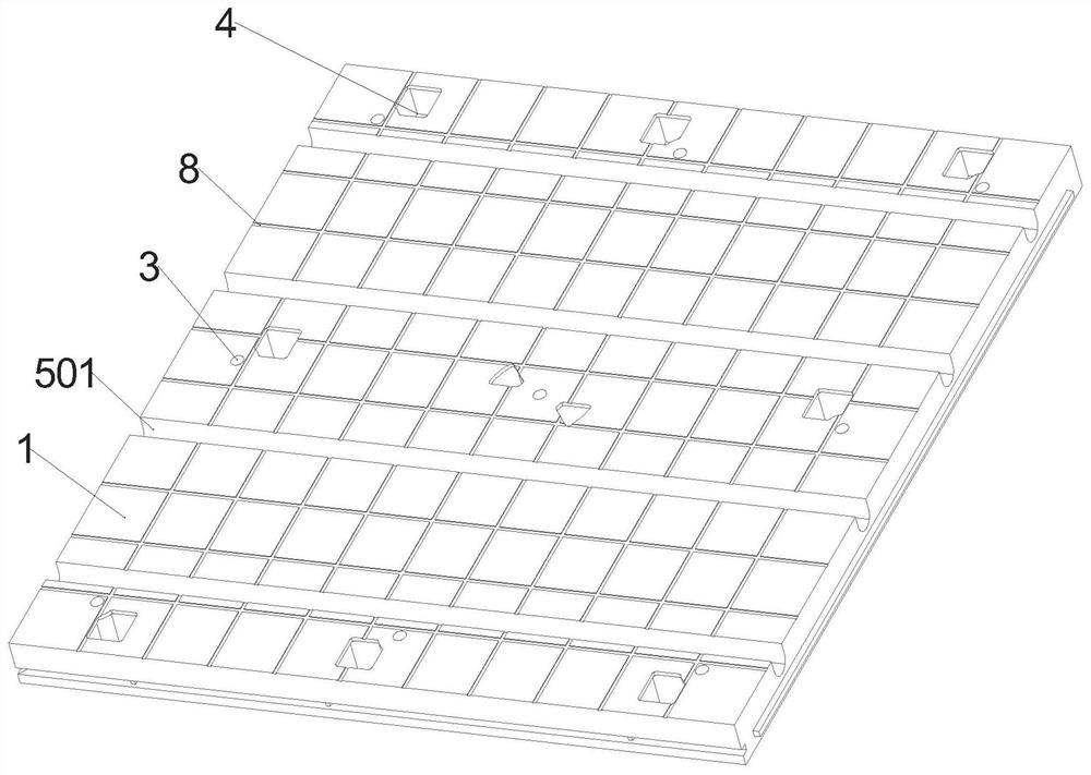 An assembled overhead leveling floor heating module and its production method and installation method