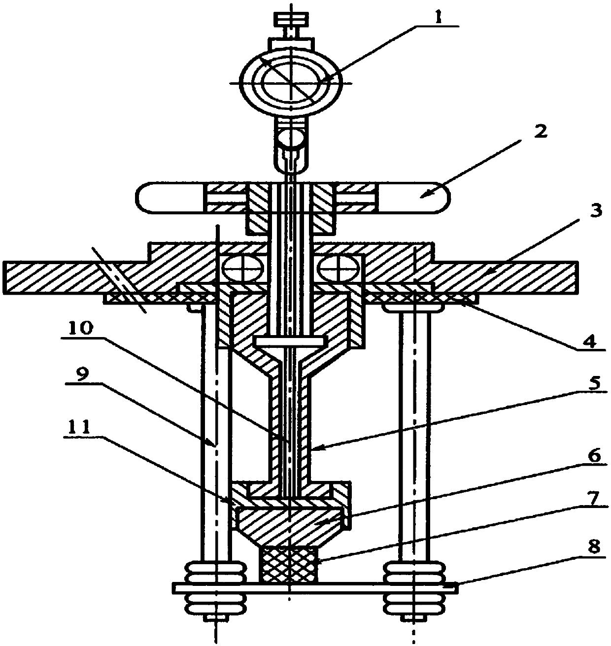 Test method for compressing cold resistance coefficient of vulcanized rubber