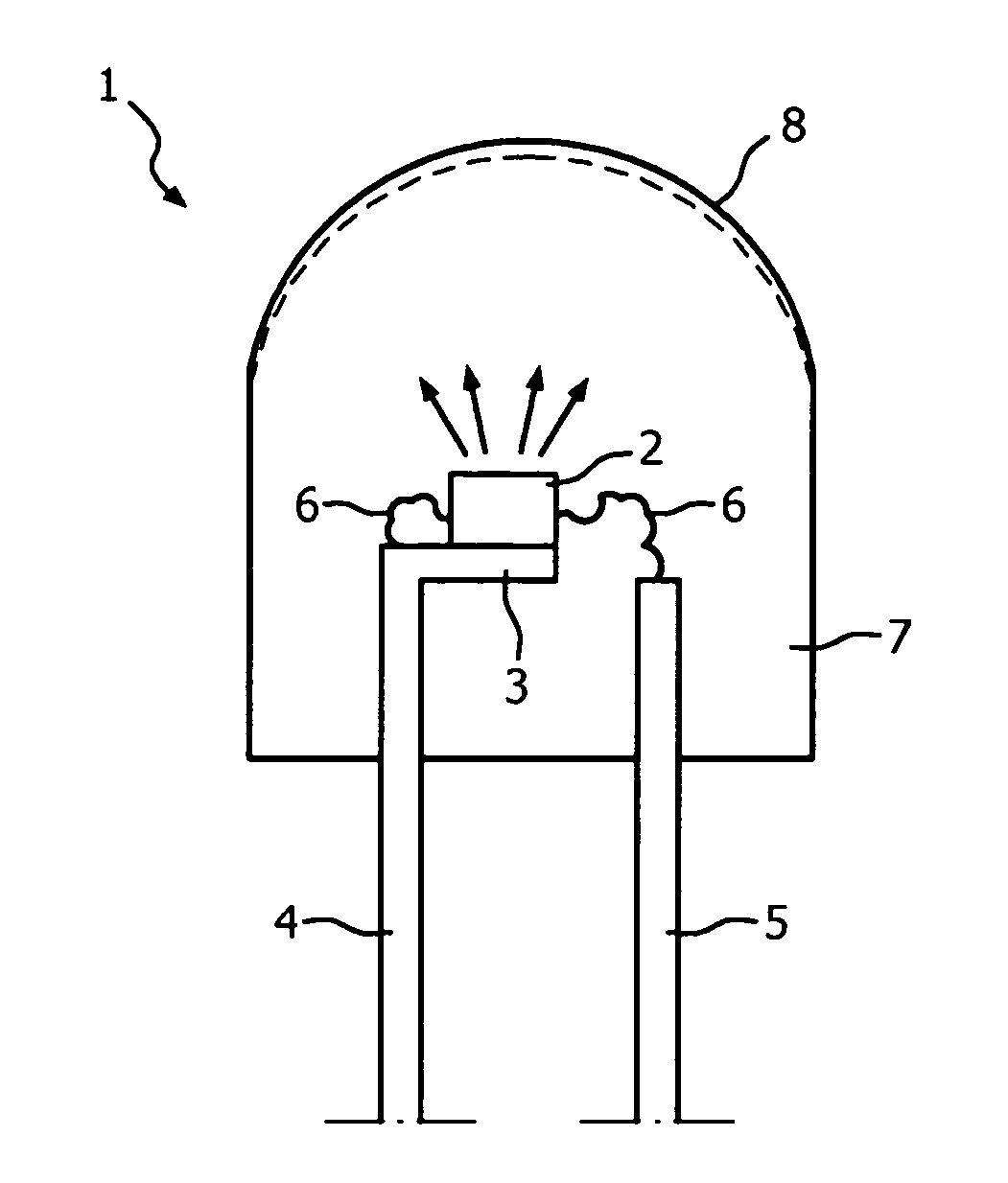 Lighting device with light source and wavelength converting element