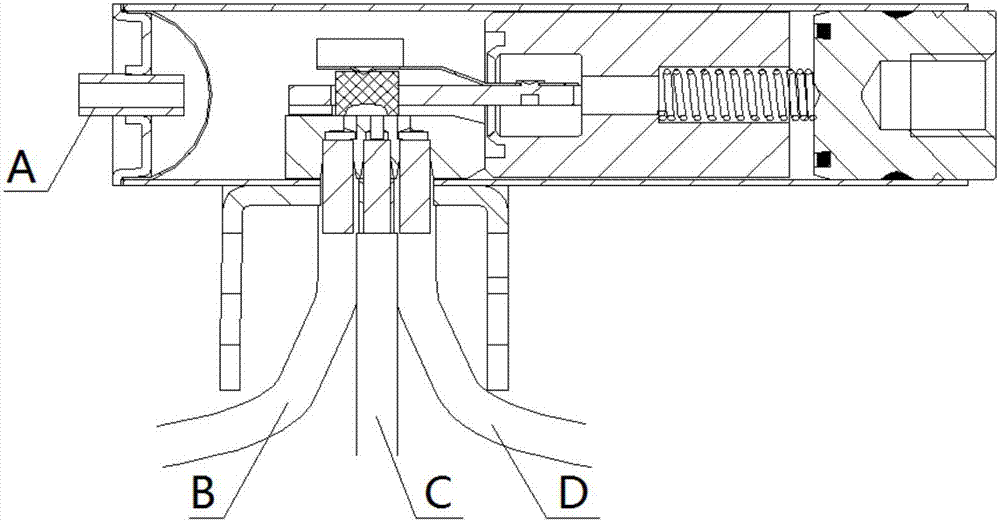 Four-way reversing valve and pilot valve body thereof