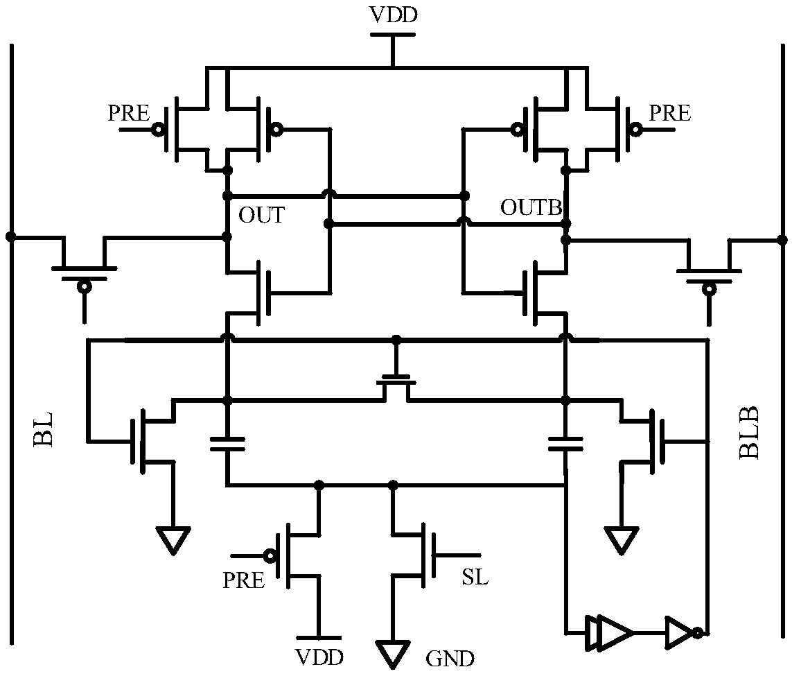 A sensitive amplifier circuit with ultra-low offset