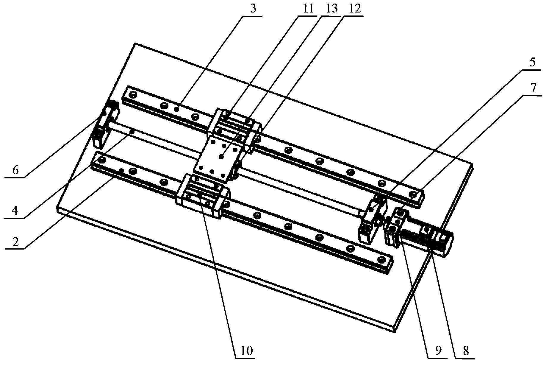 Planar continuous loading testing device for numerical-control movable worktable