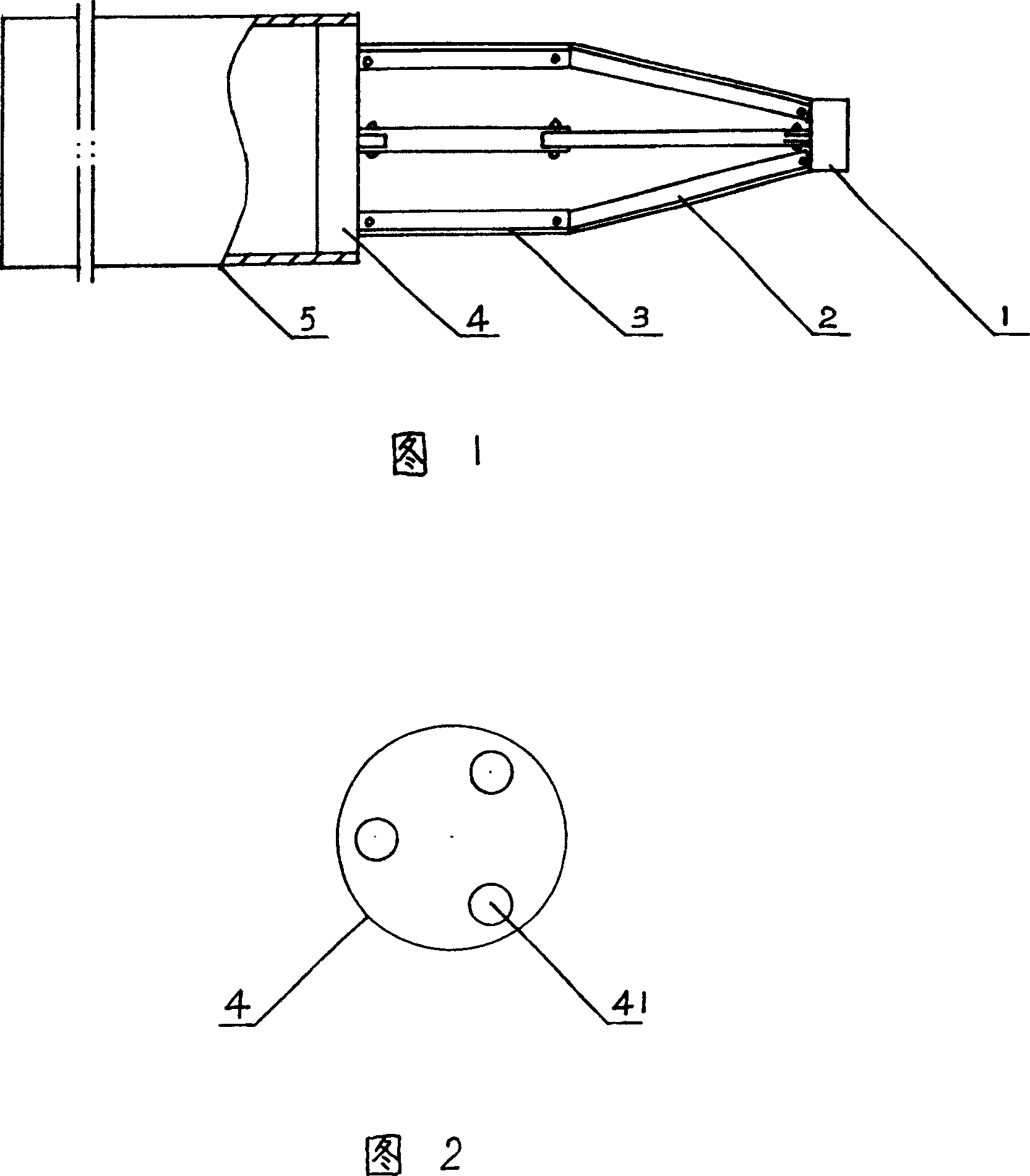 Drill expanding aiguille of anchor shaft, anchor cable, stake and drill expanding technology