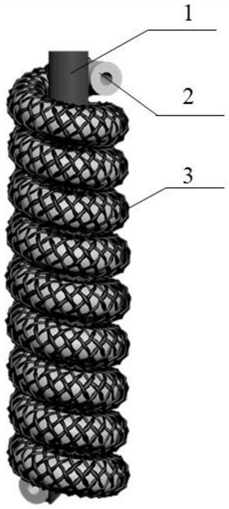 Bidirectional linear fast-response spiral winding type pneumatic artificial muscle based on braided tube