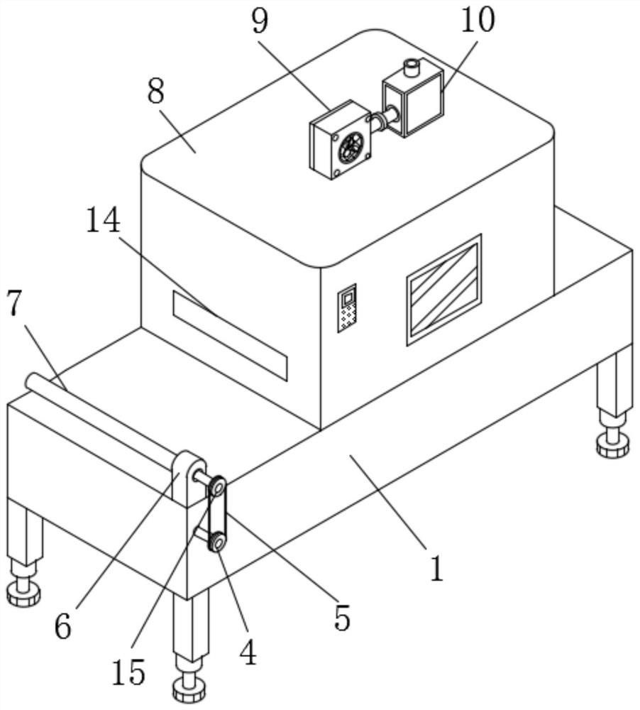 Rolling supporting mechanism for drying printed and dyed silk fabrics