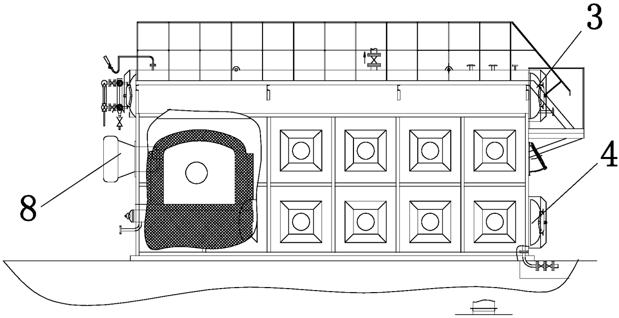 Low-nitrogen condensation type double-hearth gas boiler system