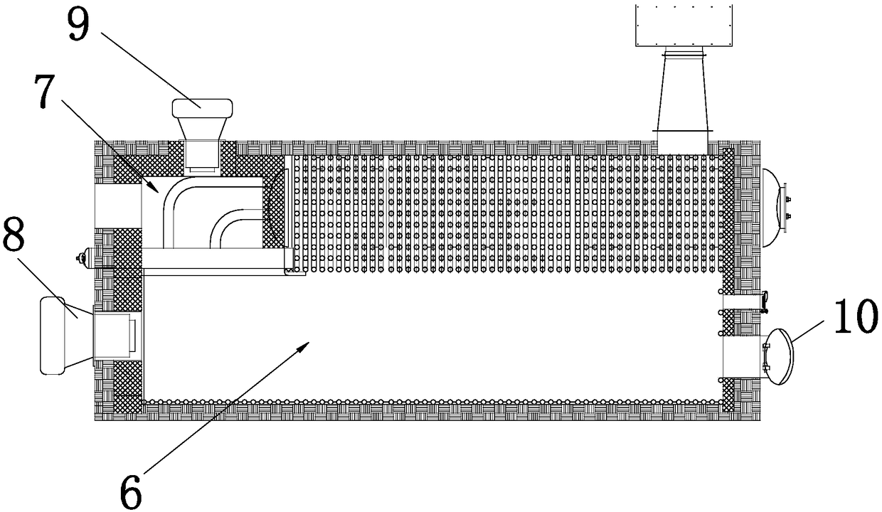 Low-nitrogen condensation type double-hearth gas boiler system