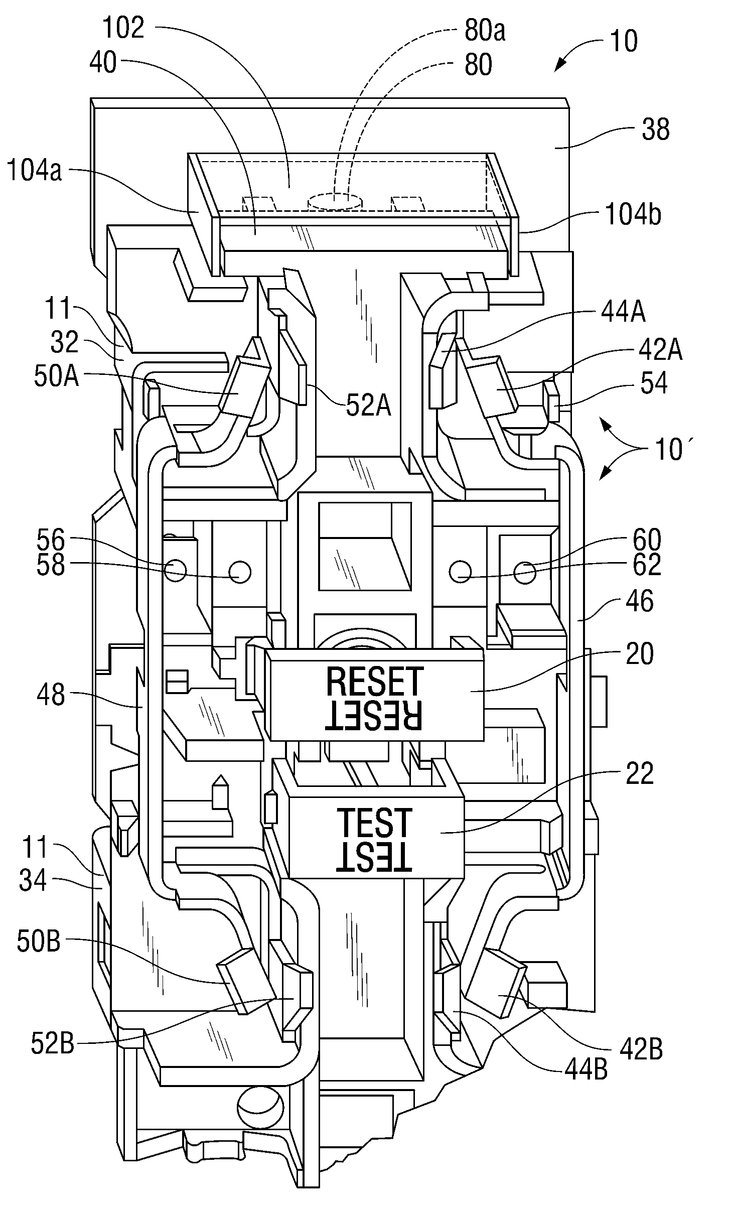 Detecting and sensing actuation in a circuit interrupting device
