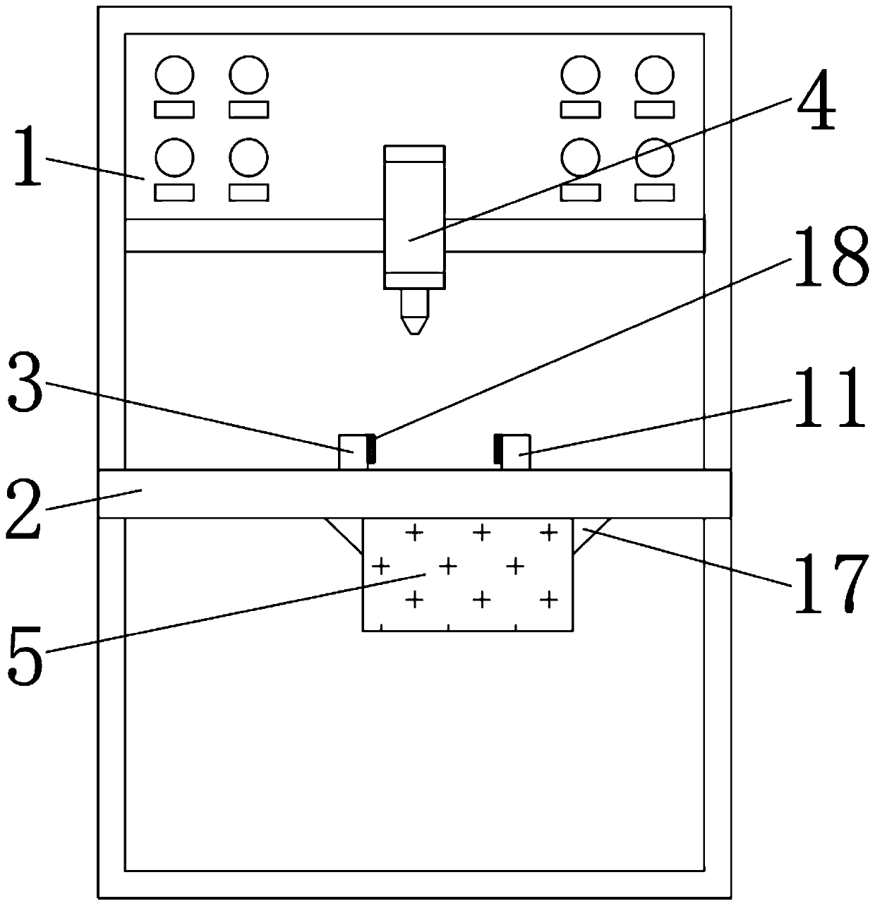 Split charging structure of semi-automatic liquid filling line