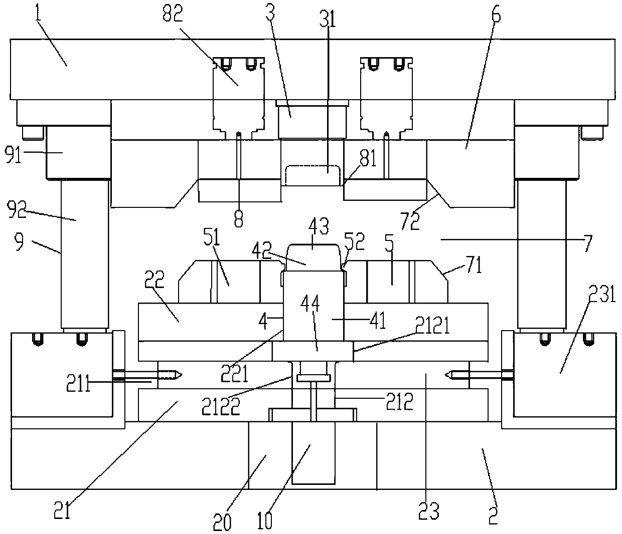 Automatic thread punching die for lock support