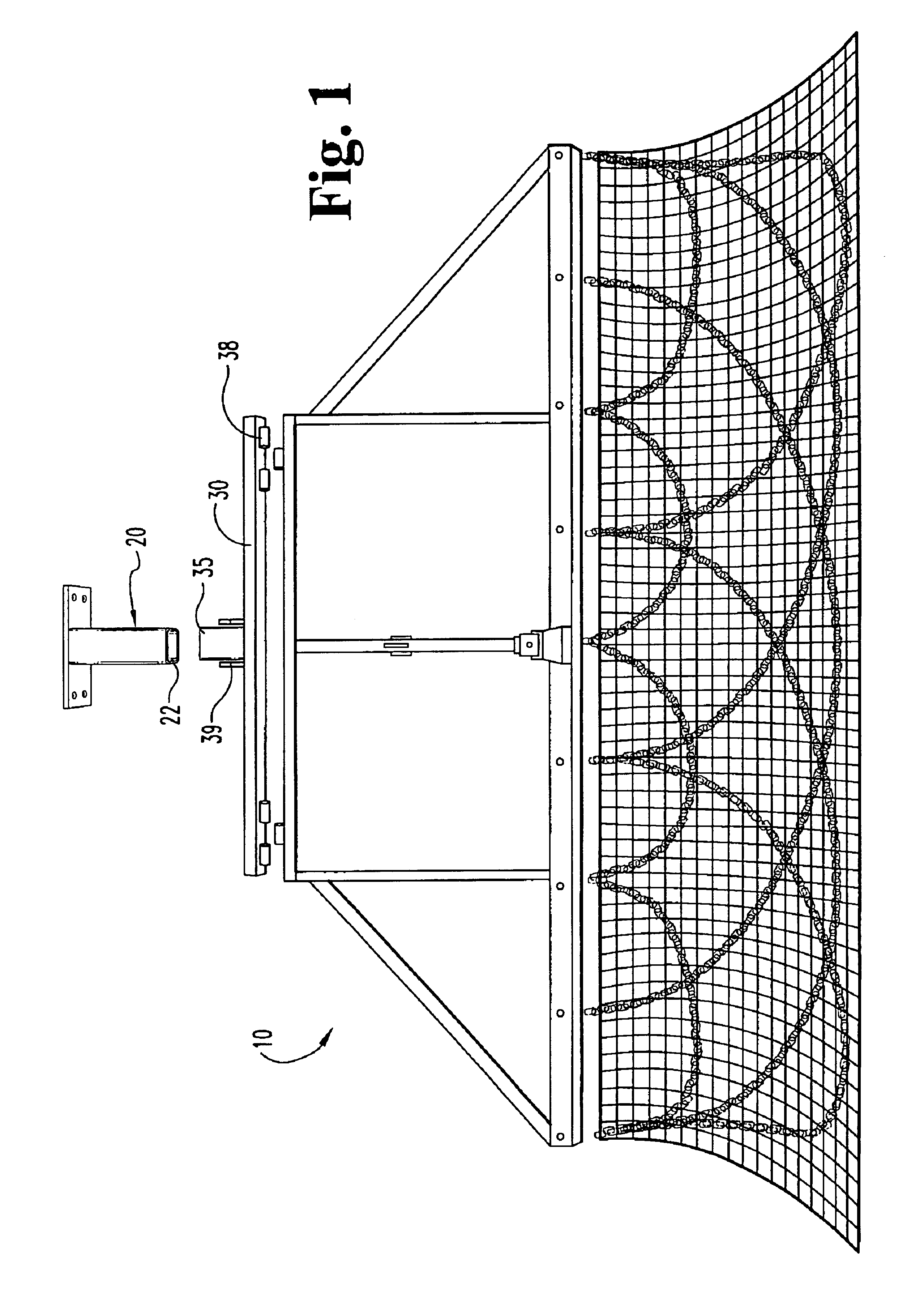 Operator actuated electro-mechanical drag mat lift assembly