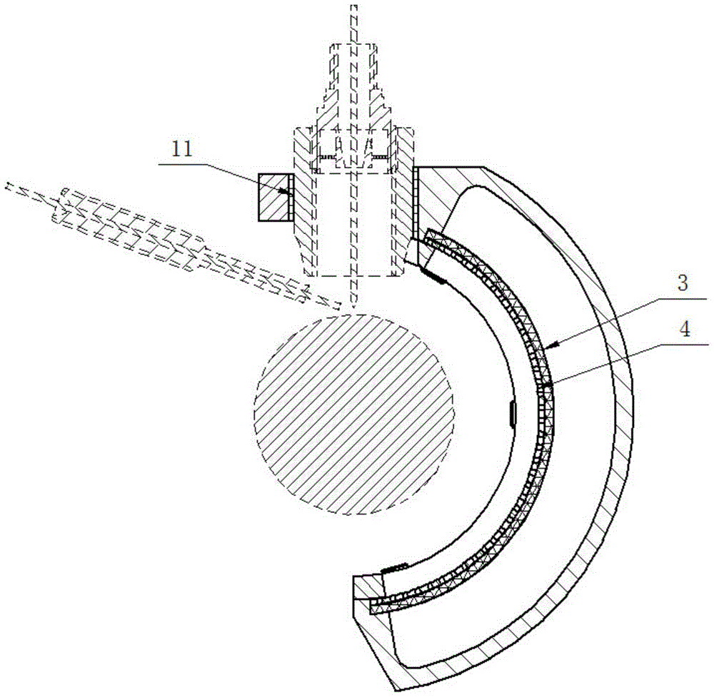 Arc-shaped semi-closed gas protective hood for pipeline welding and welding method