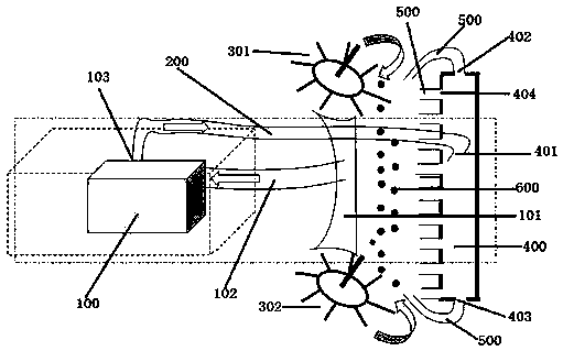 Cleaning sweeper truck waste gas utilization device