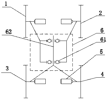 Suspension frame structure of wheel type robot