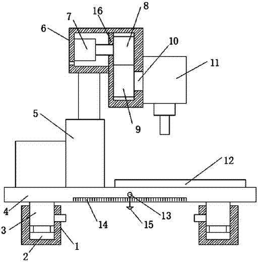 Mounting structure of computer numerical control (CNC) drilling machine