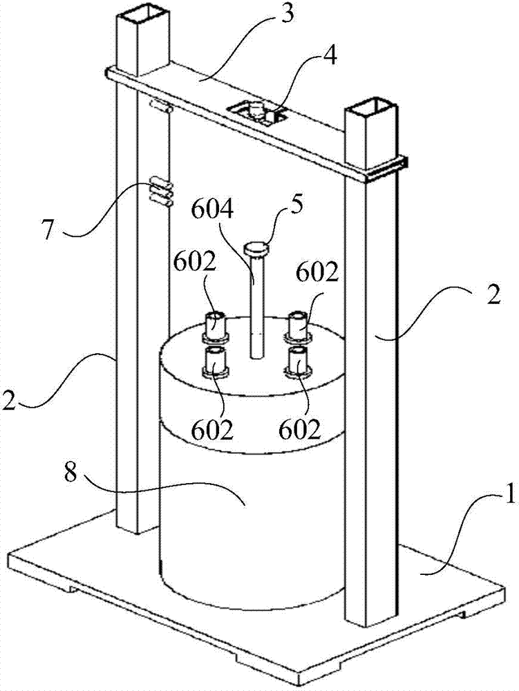 Measuring device for high-speed multi-direction impact loads of liquid drips