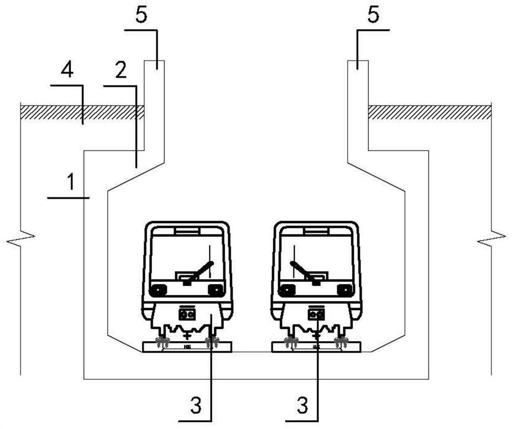 Tunnel structure for hydrogen energy tramcar