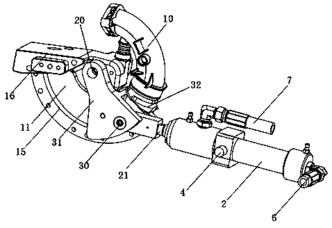Arc-shaped core-pulling structure for mold