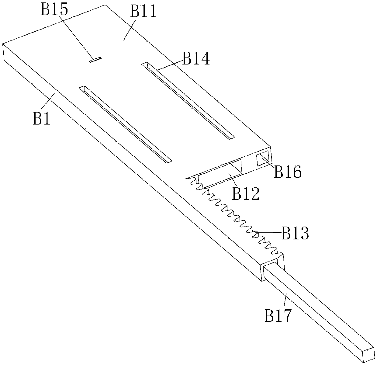 Side-arm telescoping device and method used for ridging machine