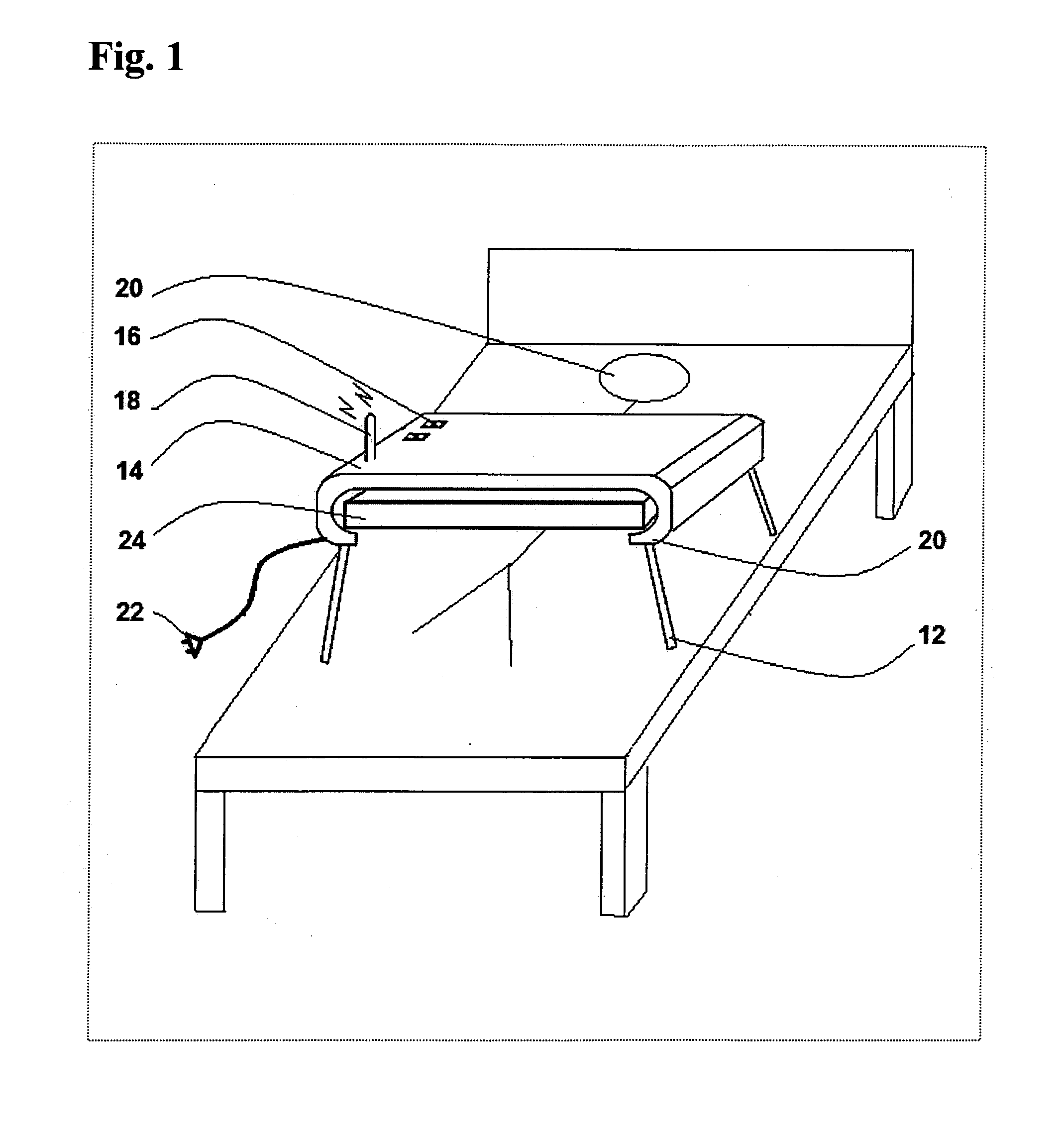 Display support apparatus for wireless operation in inclined or supine position