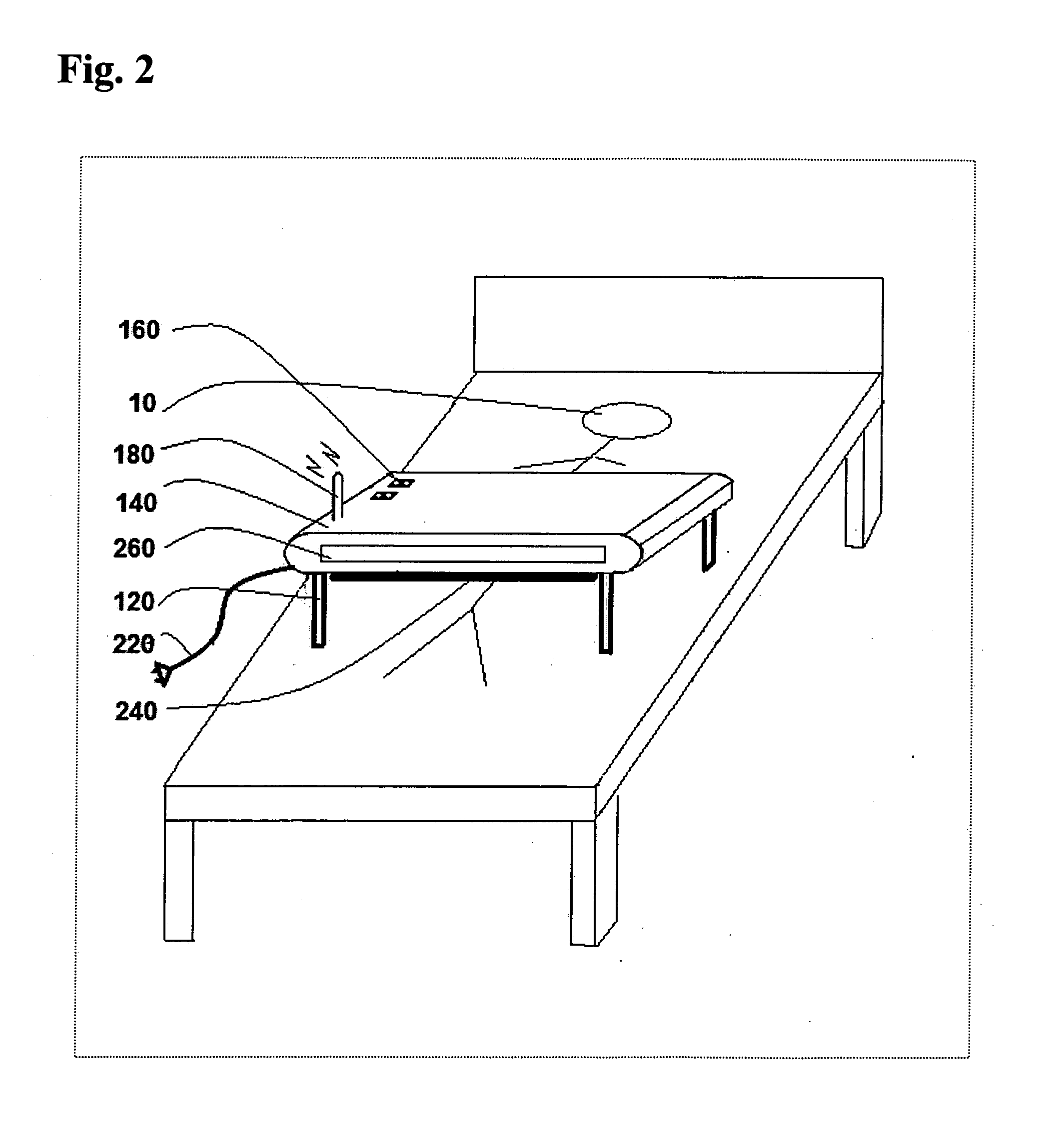 Display support apparatus for wireless operation in inclined or supine position