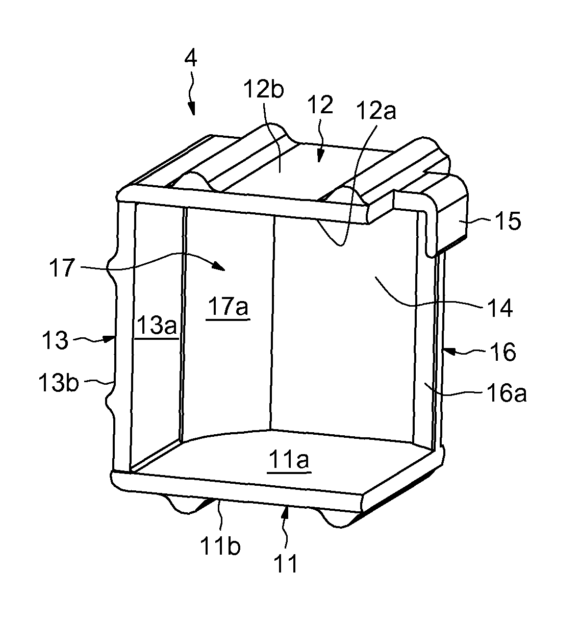 Spacer for rolling bearing having at least a reinforcing beam