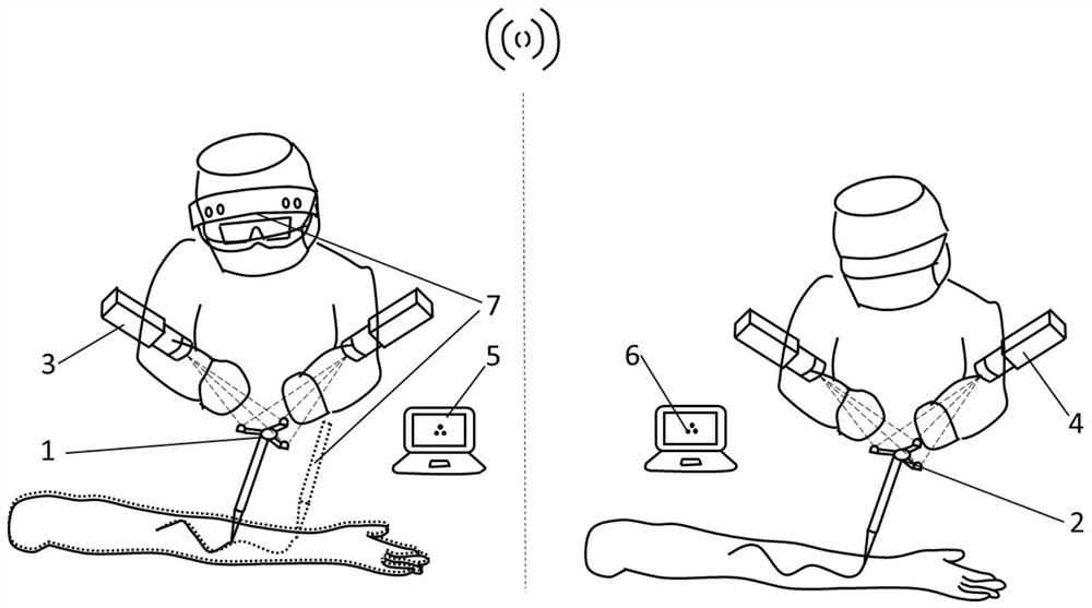 Surgical training and navigation device based on head-mounted three-dimensional augmented reality (AR) equipment