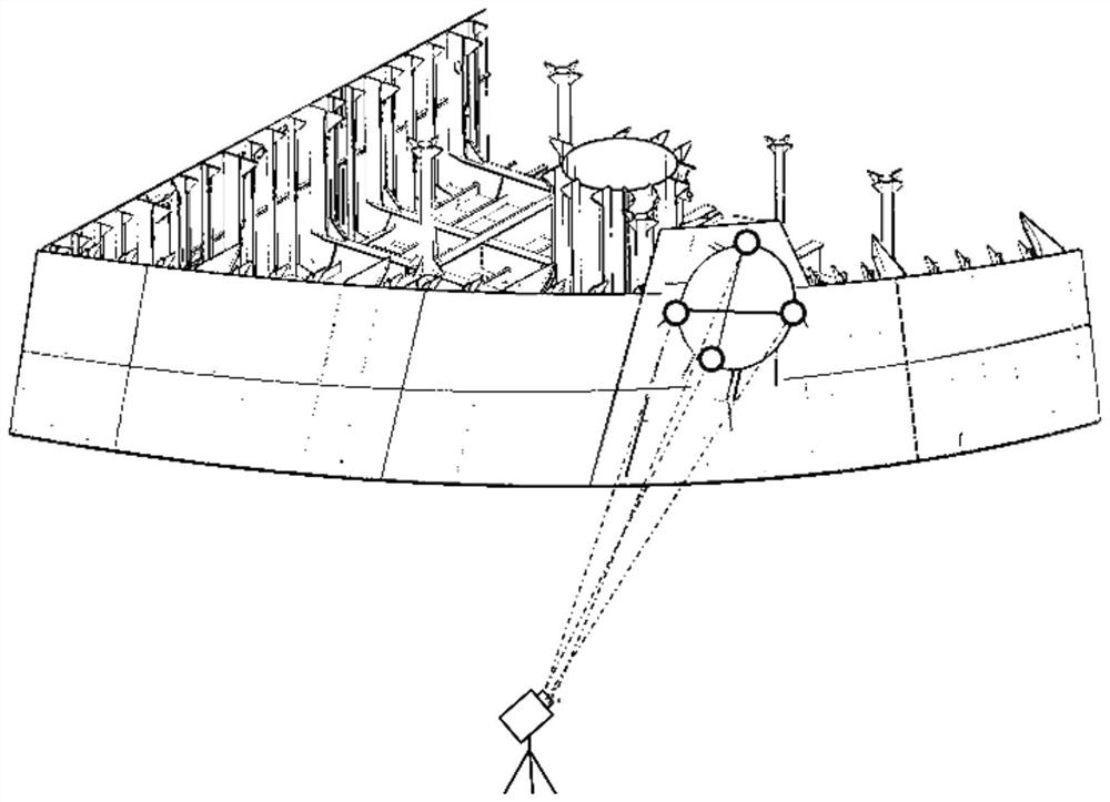 Ship anchor chock quick positioning method