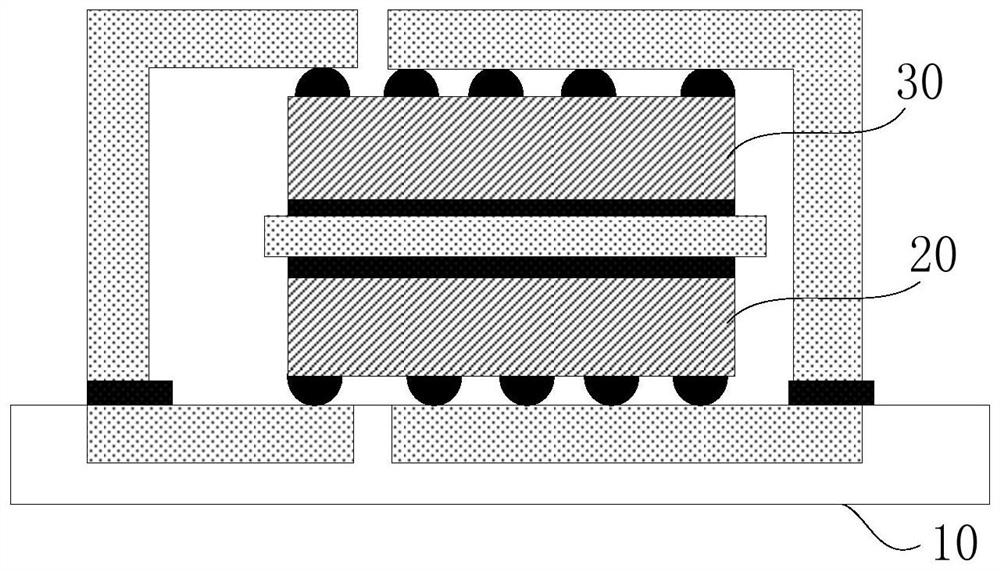 Three-dimensional packaging structure and packaging method of power device