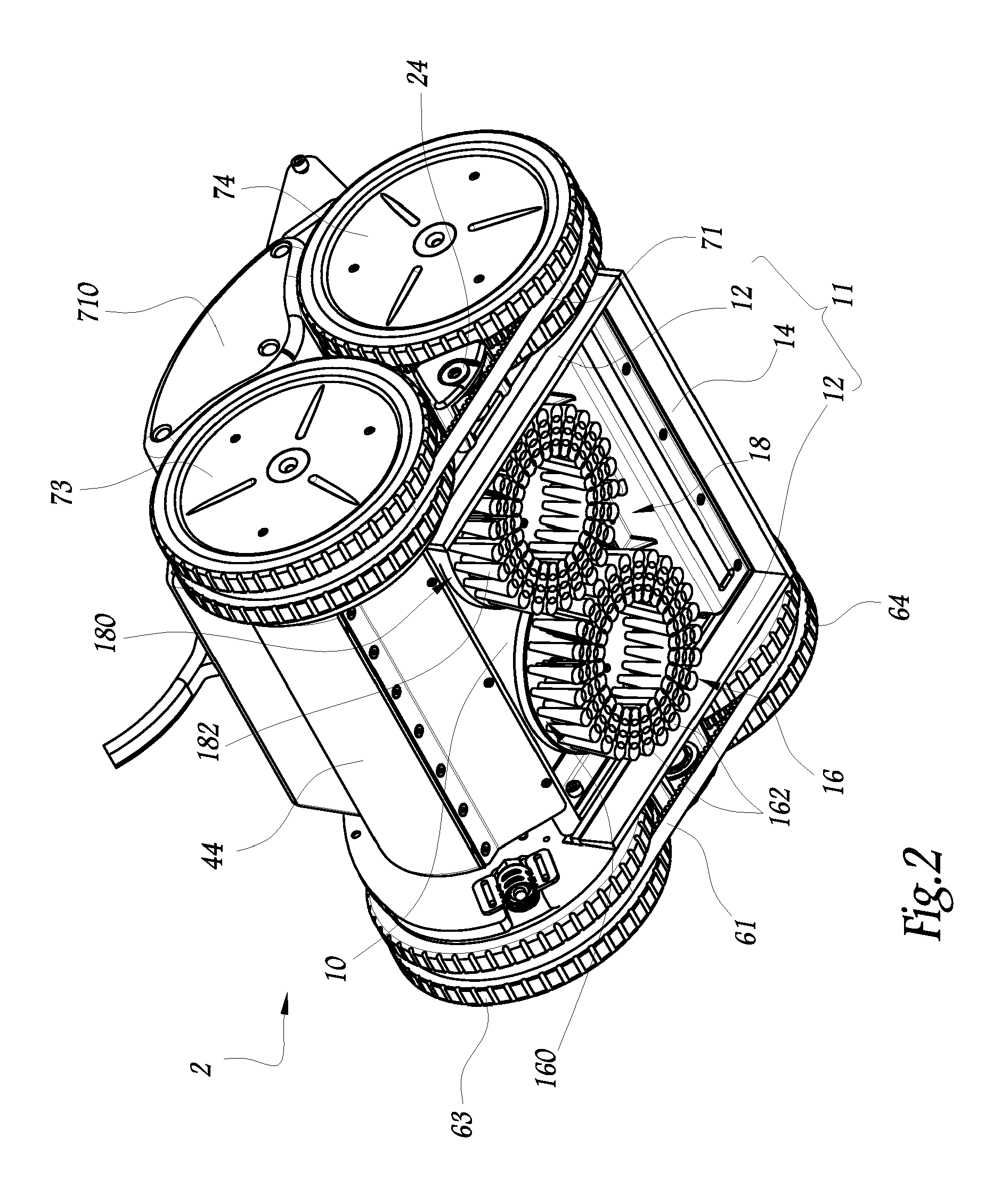 Underwater vehicle for cleaning submerged surfaces