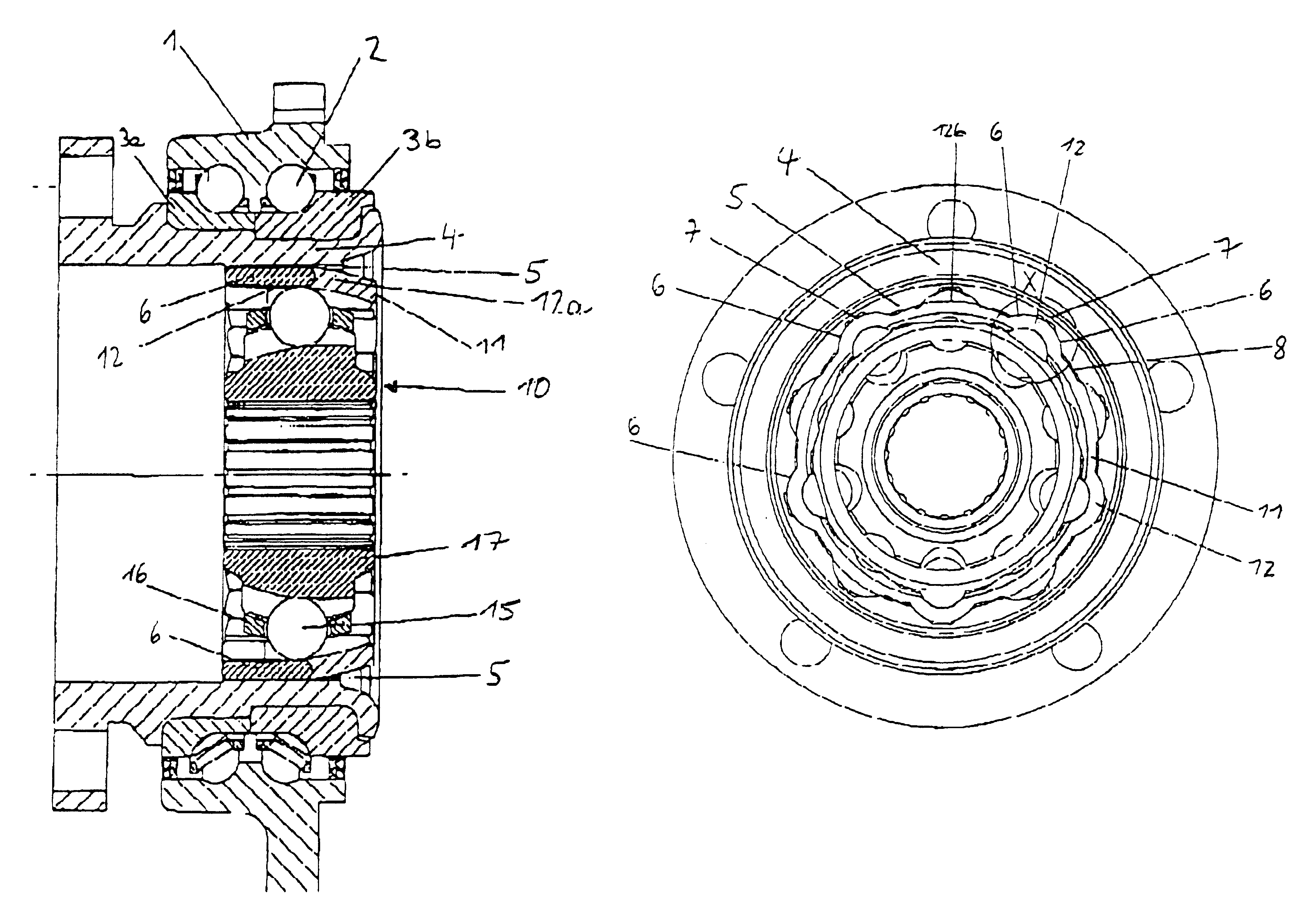 Wheel bearing with positive-locking connection