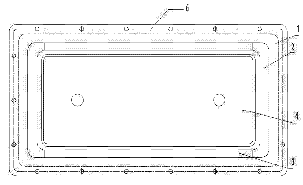 Two-dimensional adjustable ballastless slab die of support rail bed