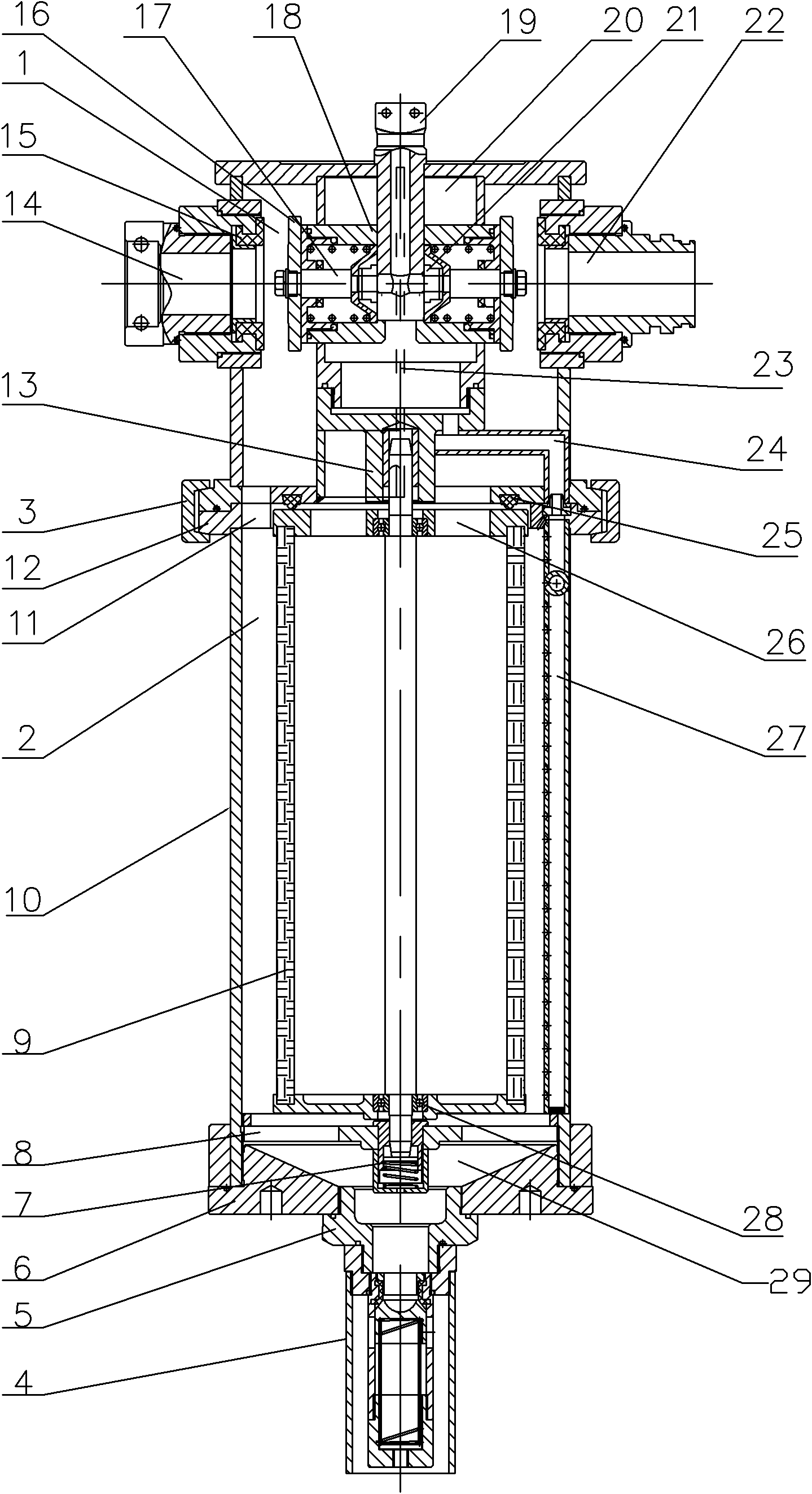 Automatic backwashing liquid-returning filter