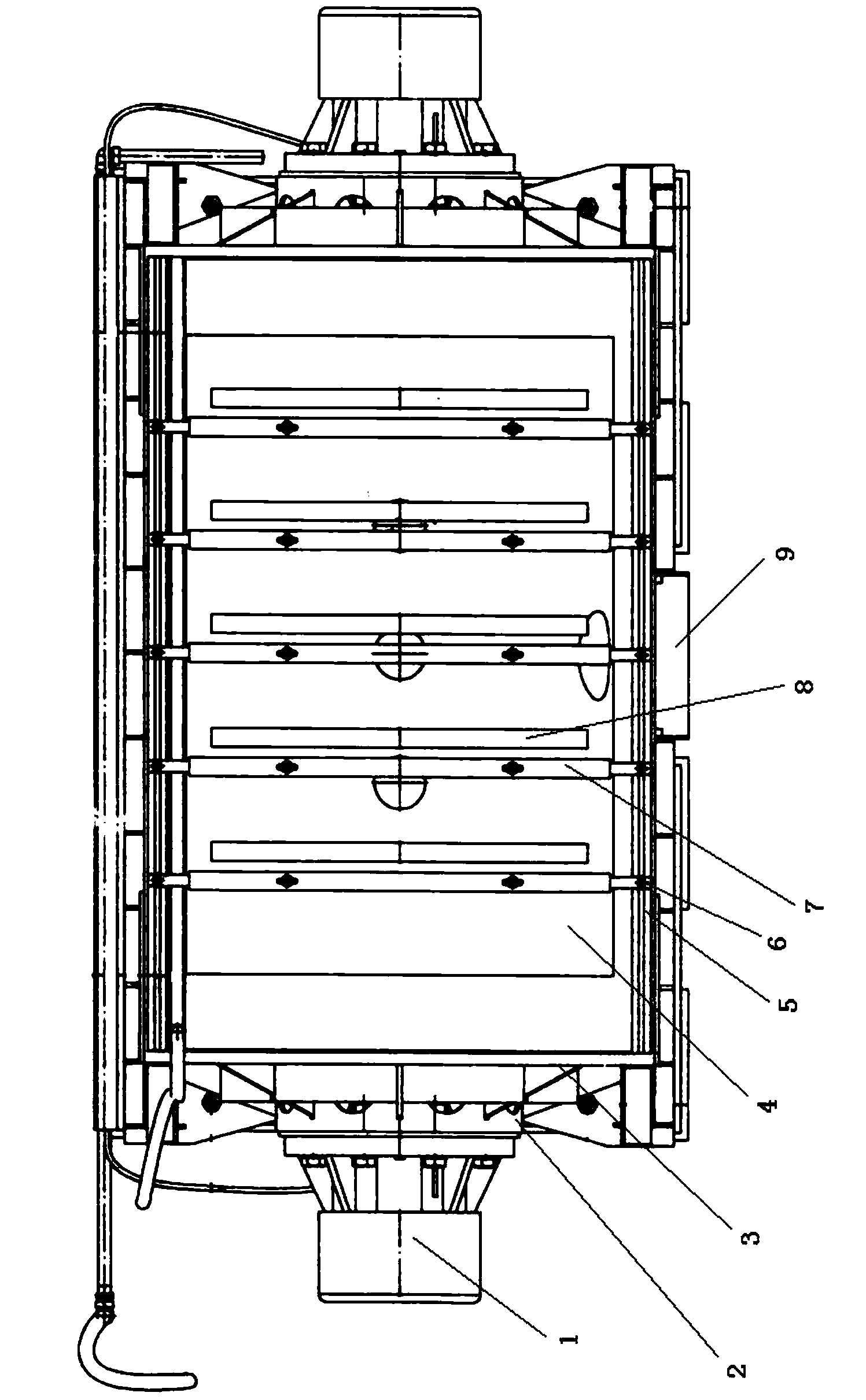 Separated straight groove vibrating method and device