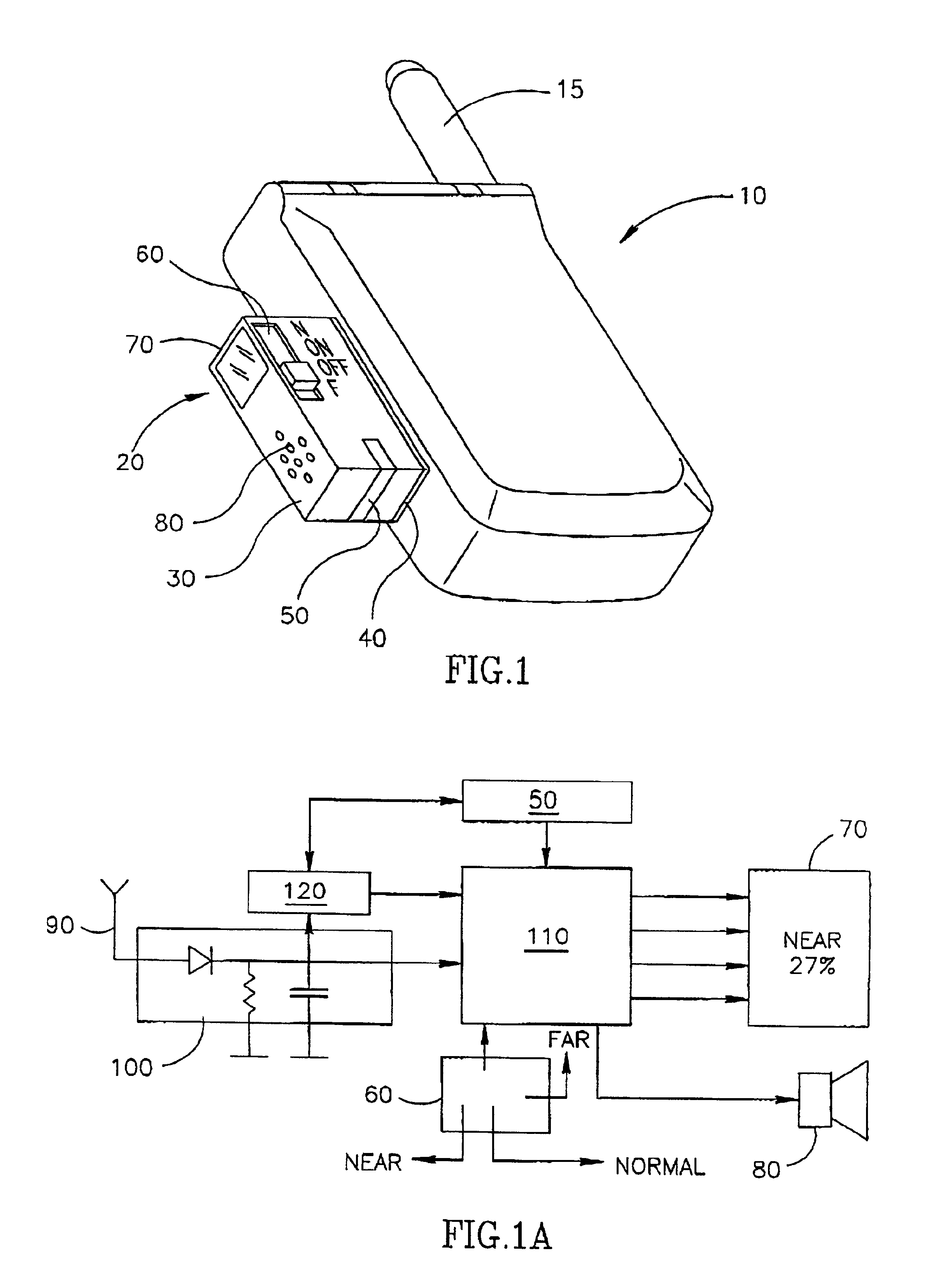 Electromagnetic radiation alerting device for use with a cellular telephone