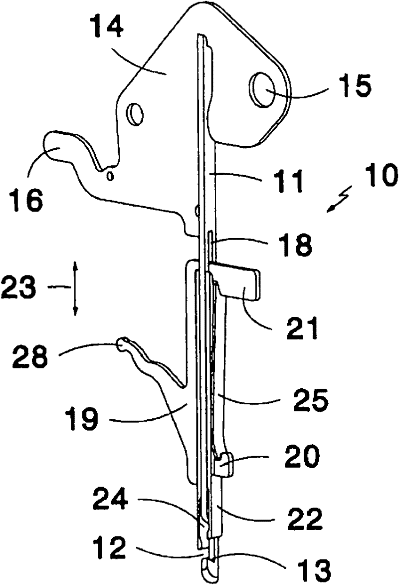 Thread guiding device for a thread changing device