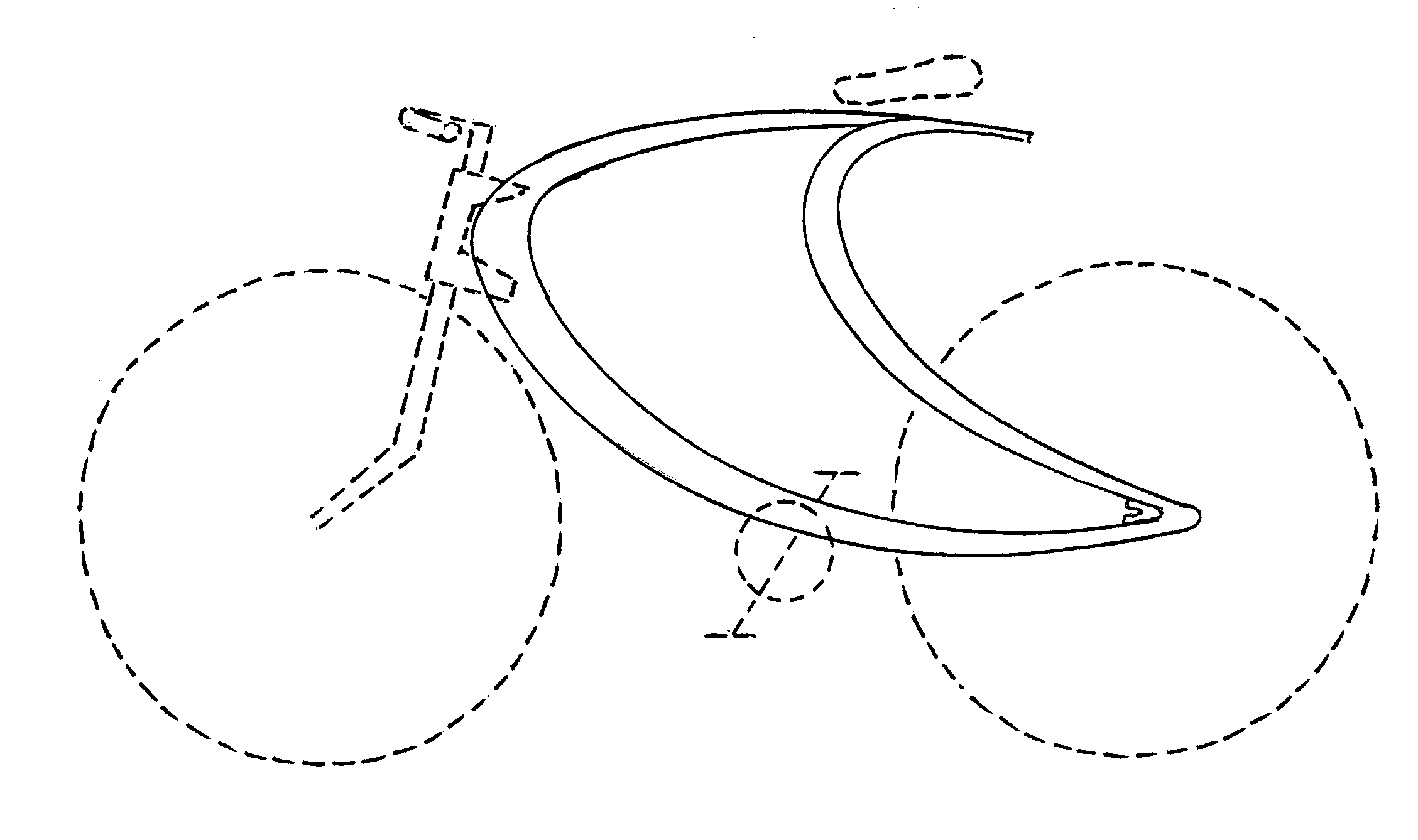 Bicycle frame composed with convoluted curves