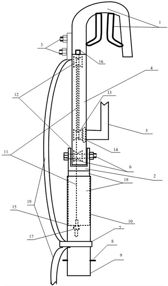 Gravity self-locking type anti-drop ground wire clamp