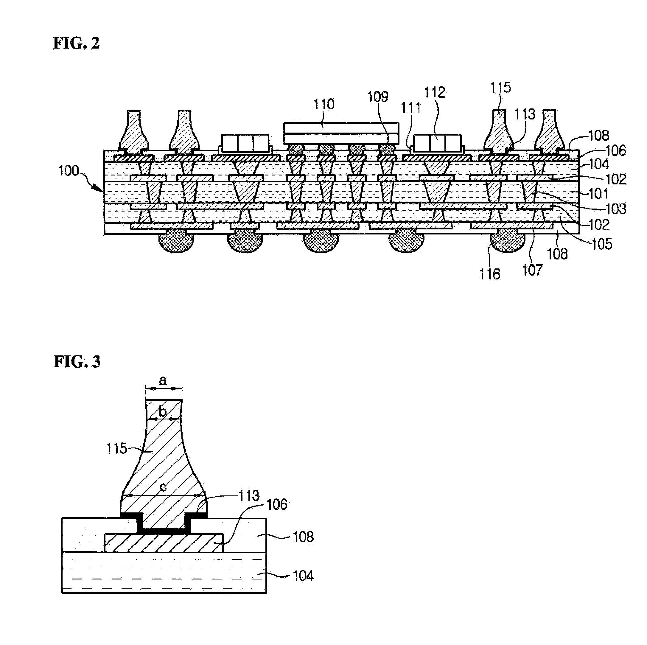 Printed circuit board, package substrate, and method of fabricating the same