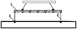 Circular steel tube lifting tool device with telescopic long arms