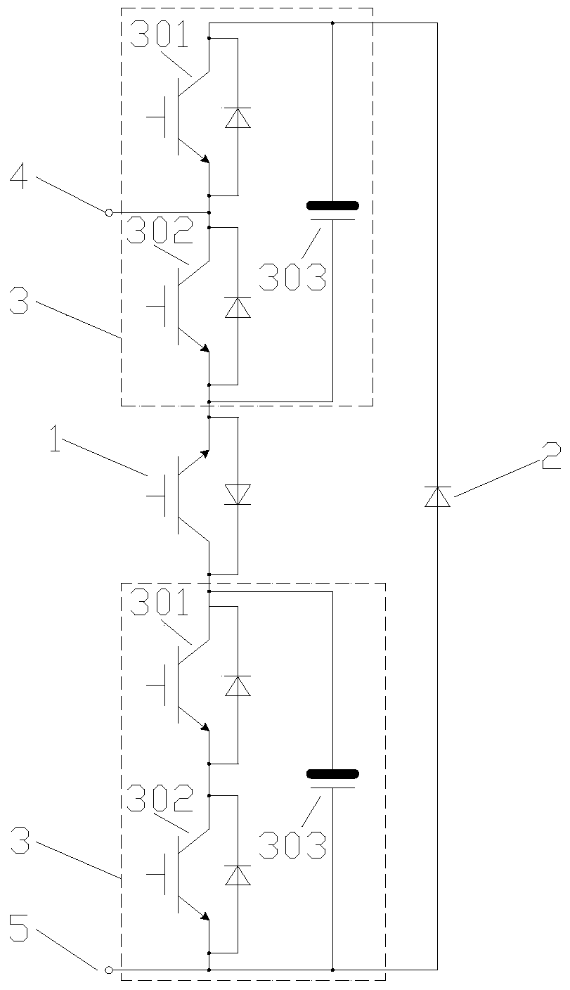 A mmc sub-module circuit with DC side fault blocking capability