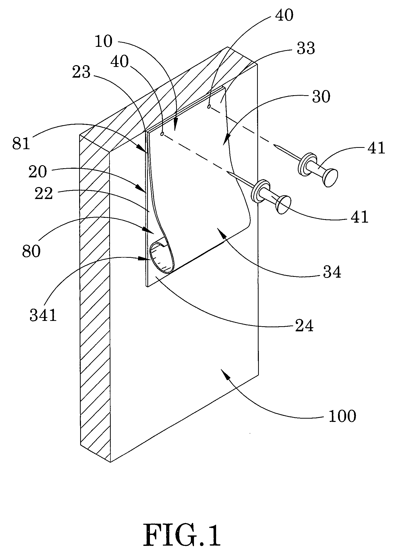 Wall mount clip for sheet like material such as paper/pictures