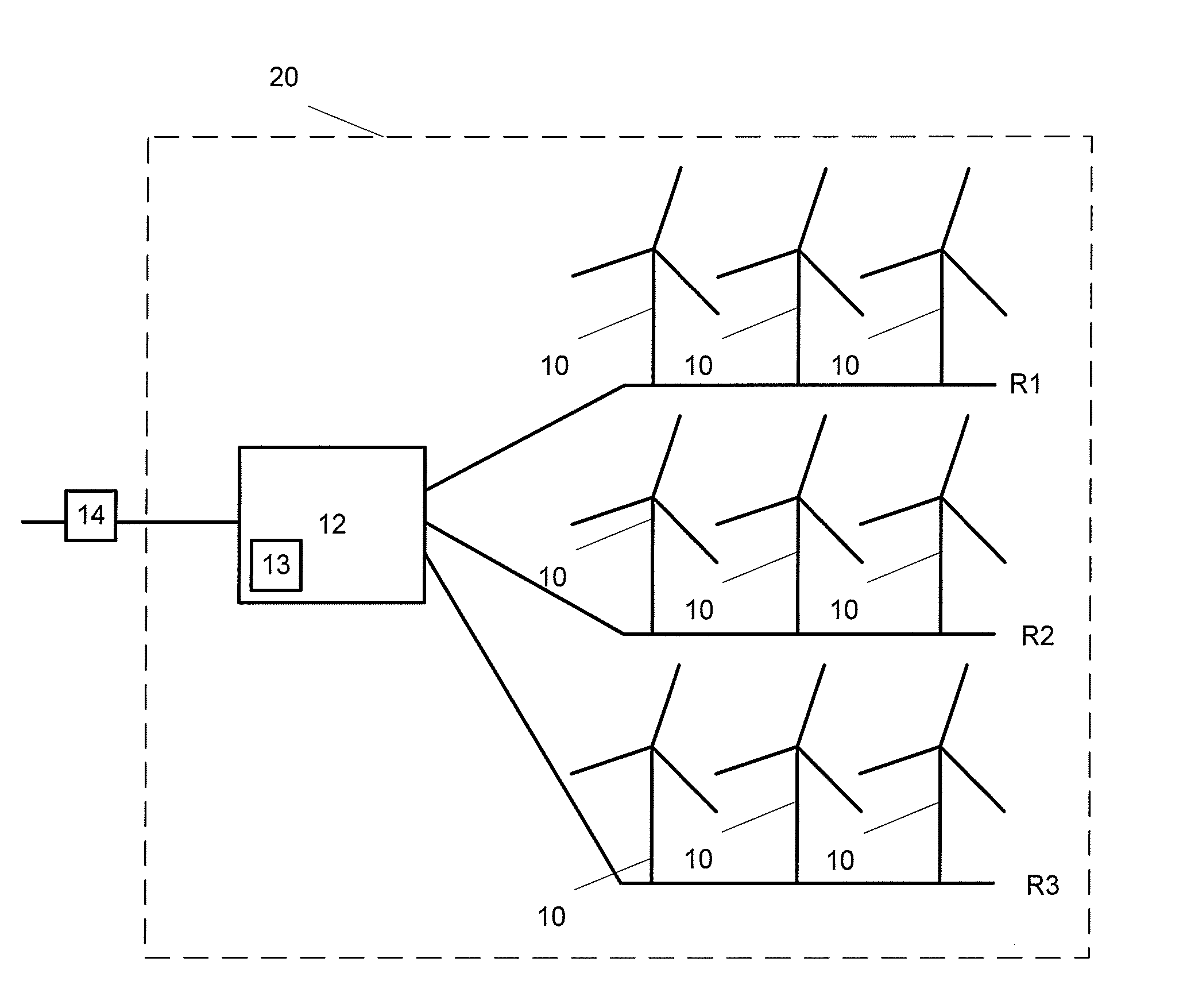 Method of calculating an electrical output of a wind power plant