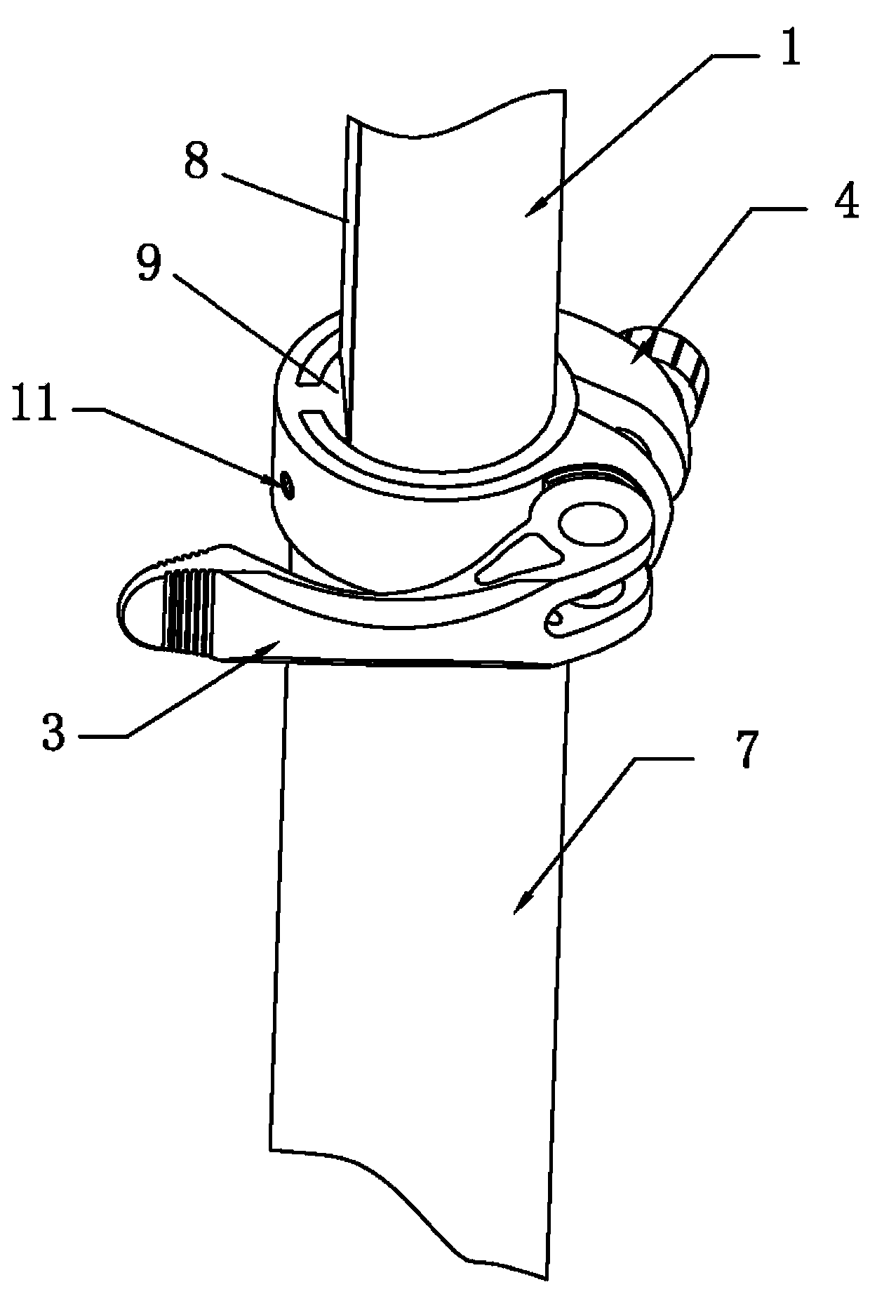Locking device of telescopic pipe